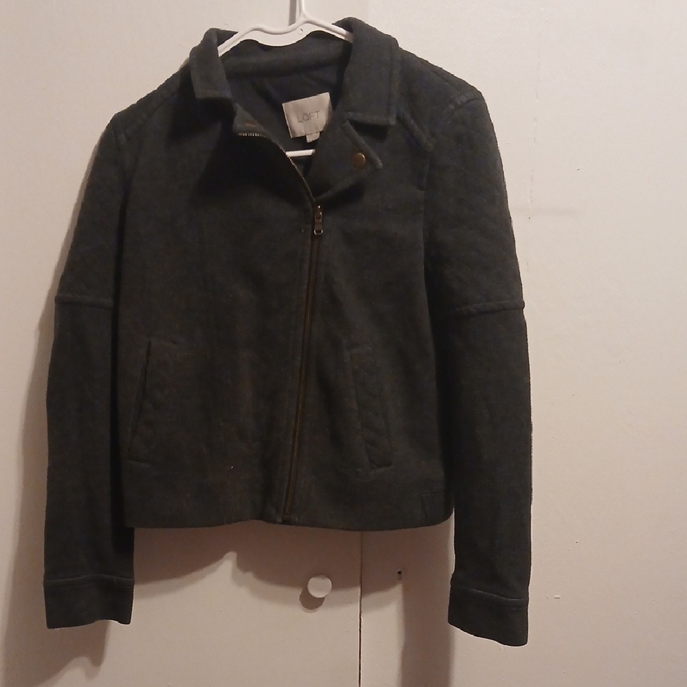 Dark Gray Zip Moto Jacket